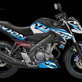 Decal Stiker FULLBODY Vixion Advance BLACK RACING WHITE